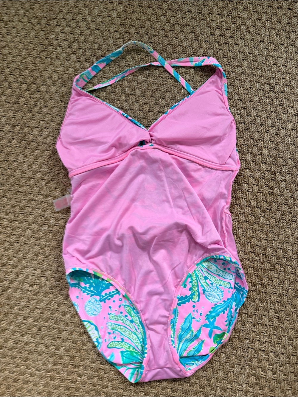Lilly Pulitzer NWOT Size 12 Malvie One Piece Swimsuit Pink Mandevilla Baby Hip N - Picture 6 of 7
